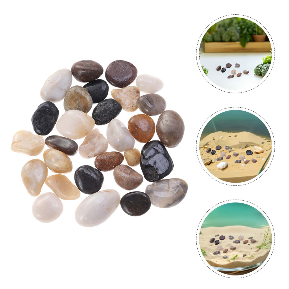 Aquarium Decoration Rock - 1Set Vibrant Polished River Rocks Smooth