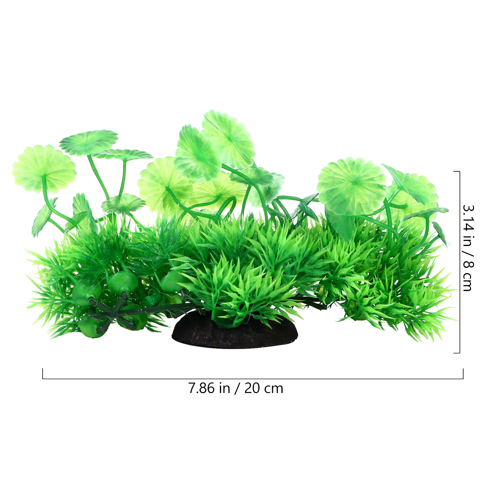 2Pcs Vivid Plastic Artificial  - Aquarium Fish Low Maintenance 评论和价格