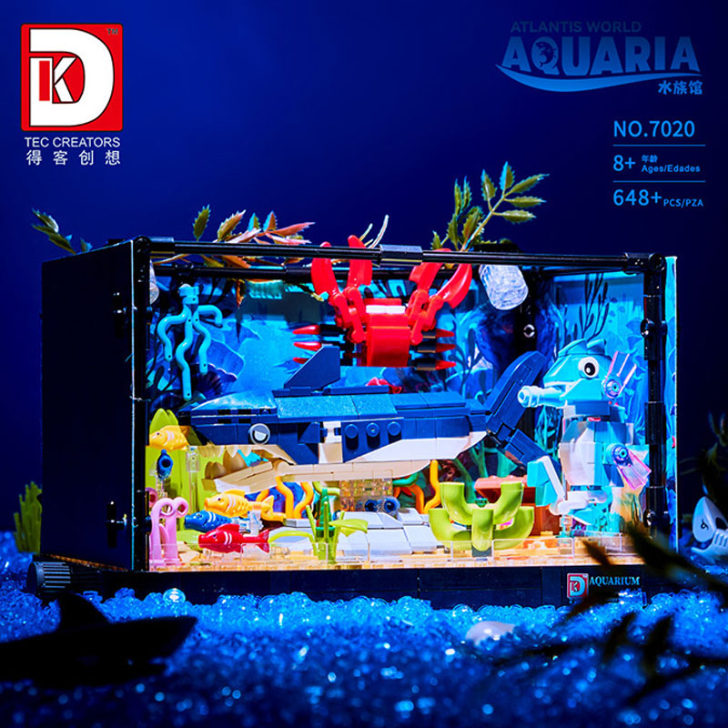 648PCS Shark Ecosystem Tank Bu - Aquarium Fish Lego 评论和价格