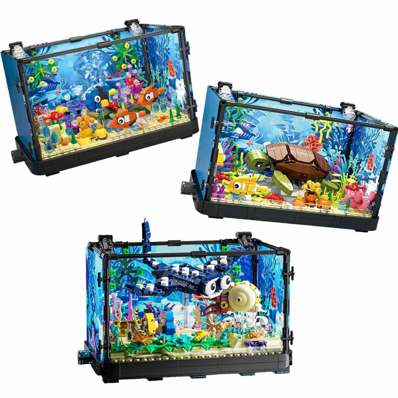 Fish Tank Building Block Set w - Aquarium Fish Lego 评论和价格