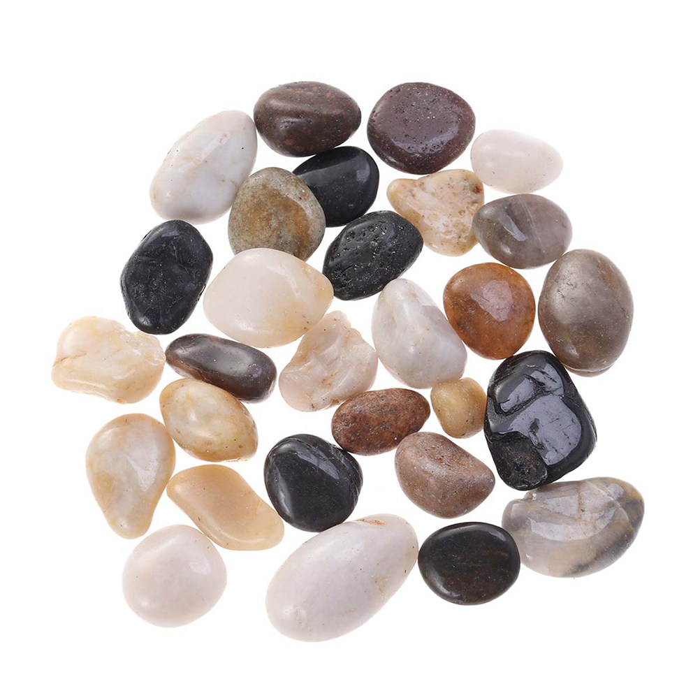 1Set Vibrant Polished River Ro - Aquarium Decoration Rock 评论和价格