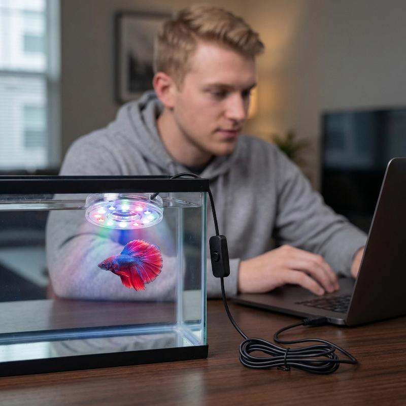 USB LED Fish Tank Light Multi  - Aquarium Fish Lego 评论和价格
