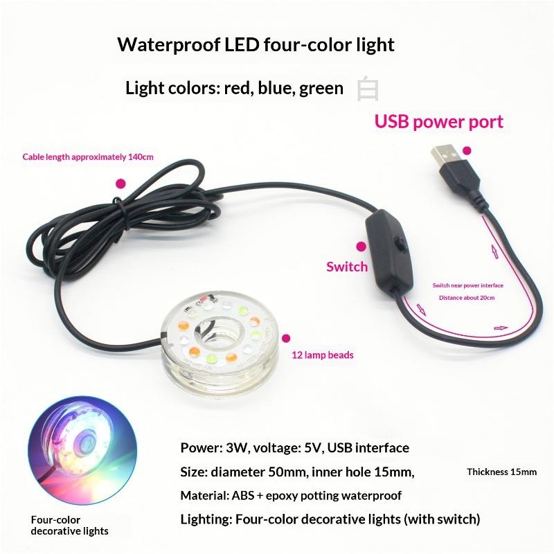 USB LED Fish Tank Light Multi  - Aquarium Fish Lego 评论和价格