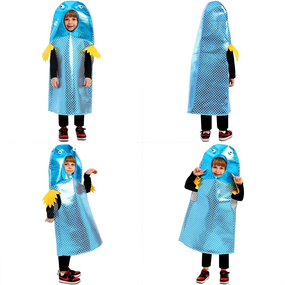 Shiny Blue Fish Costume Metall - Aquarium Fish Yellow 评论和价格