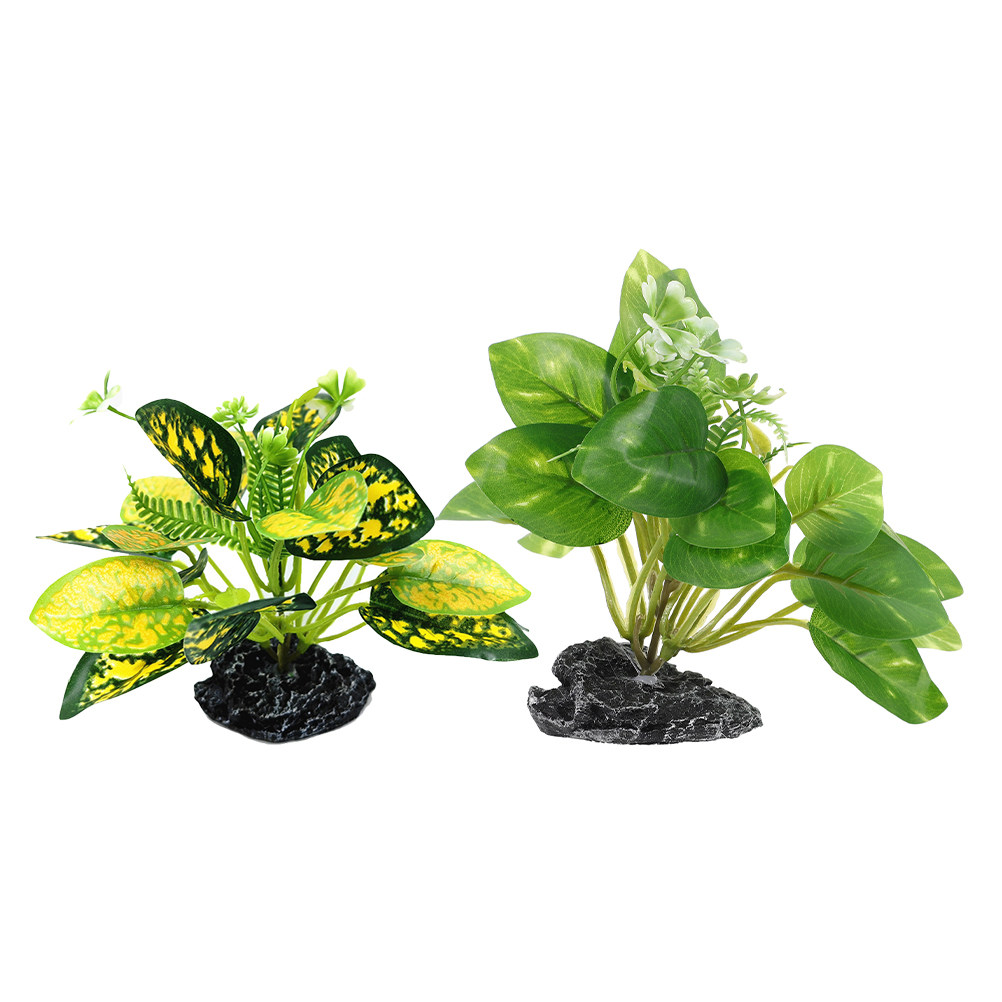 2pcs Fake Plants for Fish Tank - Aquarium Fish Low Maintenance 评论和价格