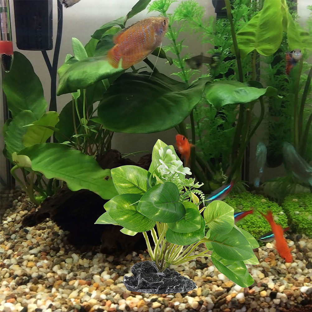 2pcs Fake Plants for Fish Tank - Aquarium Fish Low Maintenance 评论和价格