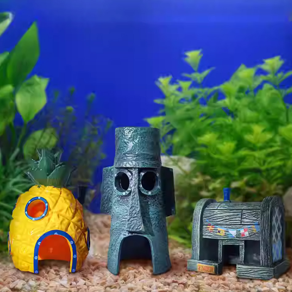 3pcs Cartoon Fish Tank Decorat - Aquarium Fish Japan 评论和价格