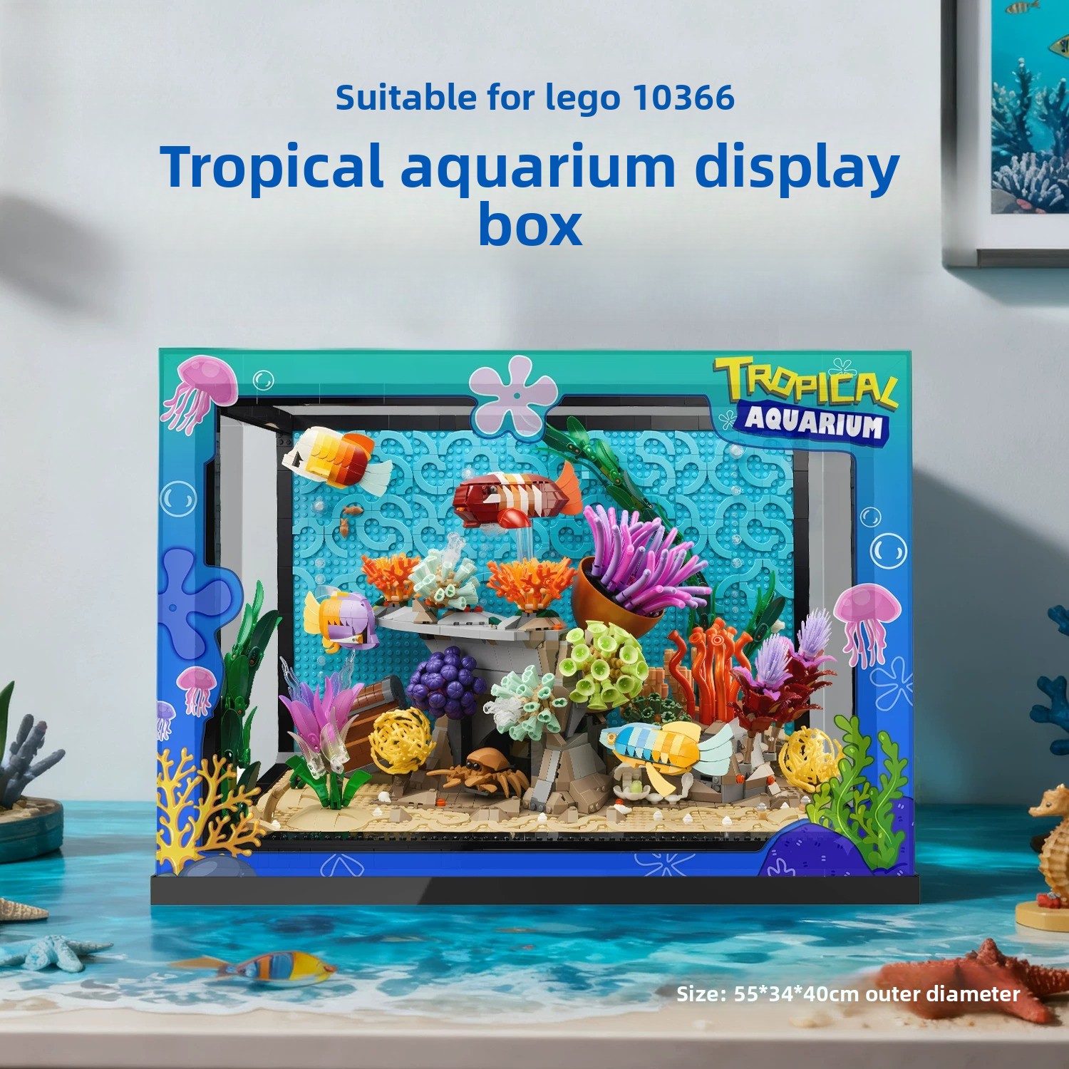 Acrylic transparent display bo - Aquarium Fish Lego 评论和价格
