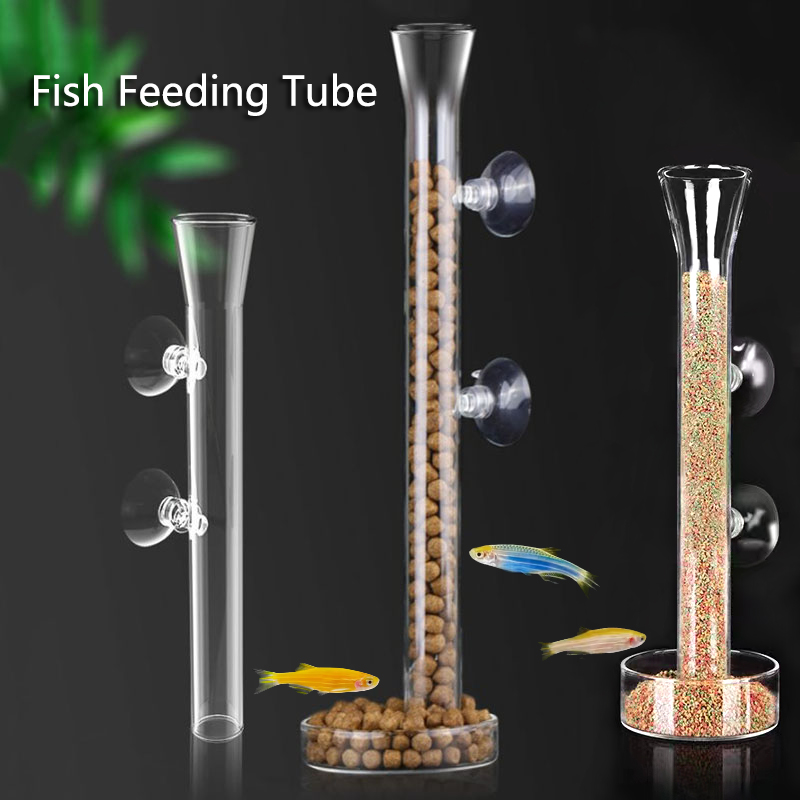 Glass Aquarium Feeder Tube Dis - Aquarium Fish Holiday Food 评论和价格