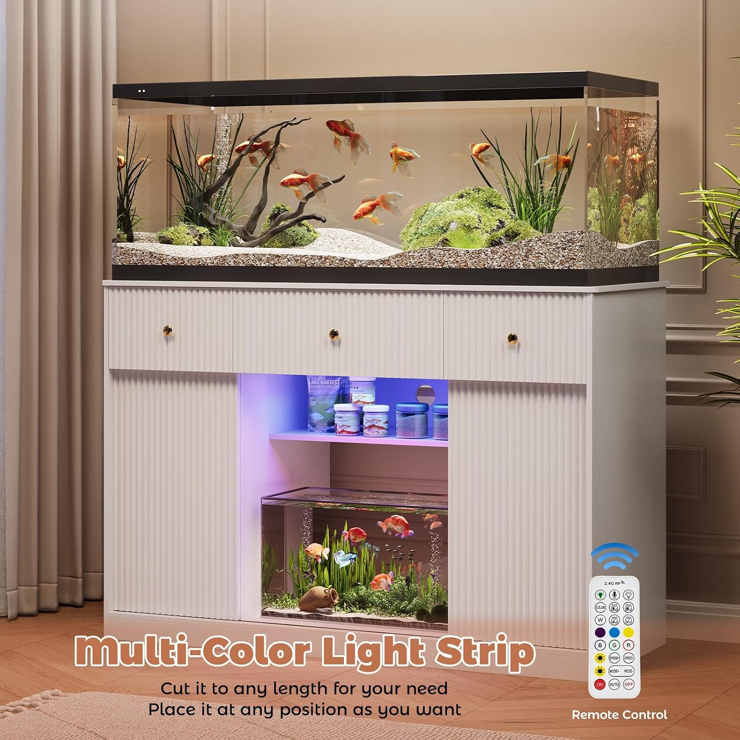 Garvee Aquarium Stand for 55–7 - Aquarium Fish Lego 评论和价格