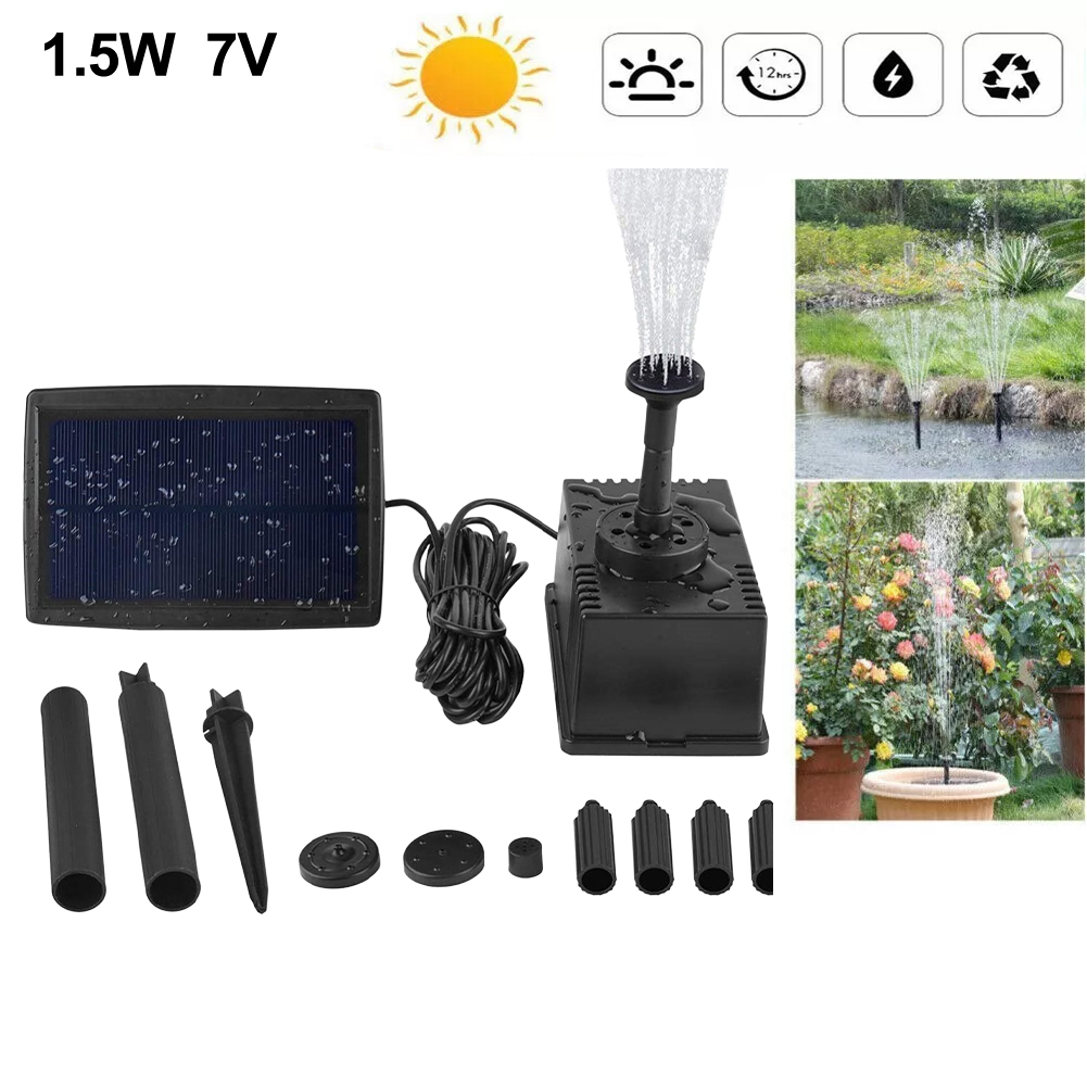 1.5W 7V Solar Fountain Pump Wi - Fish Tank Filter 评论和价格