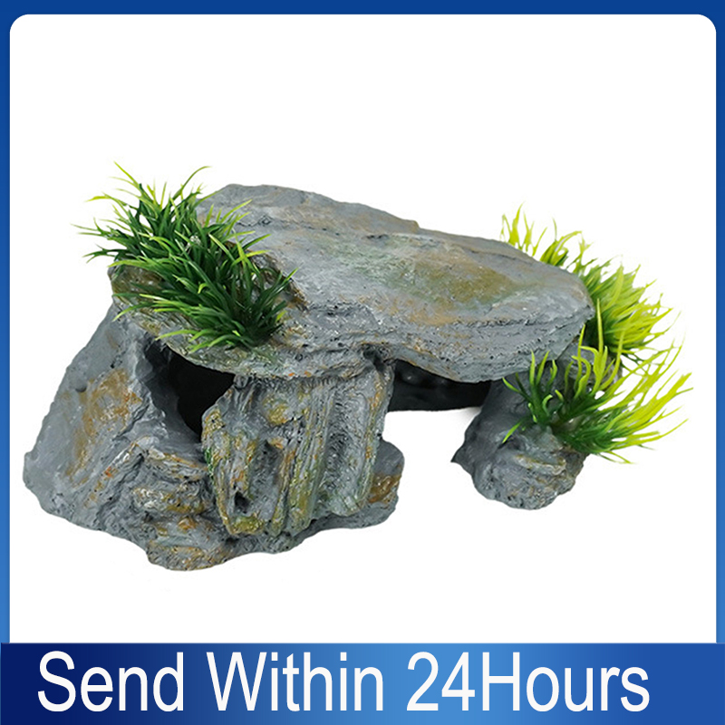 Reptile Rock Hide Cave Natural - Aquarium Decoration Rock 评论和价格
