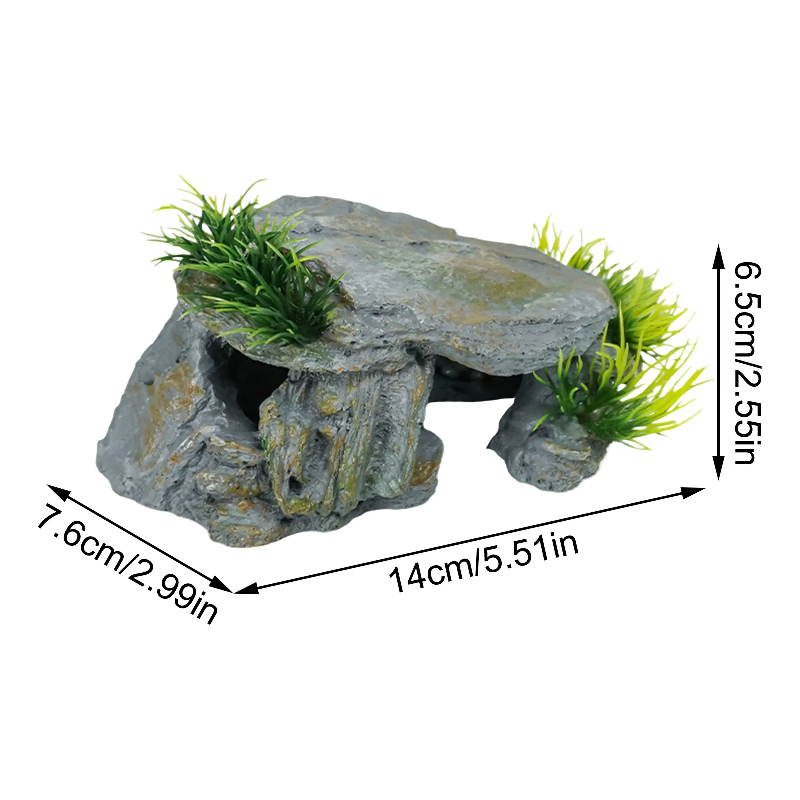 Reptile Rock Hide Cave Natural - Aquarium Decoration Rock 评论和价格