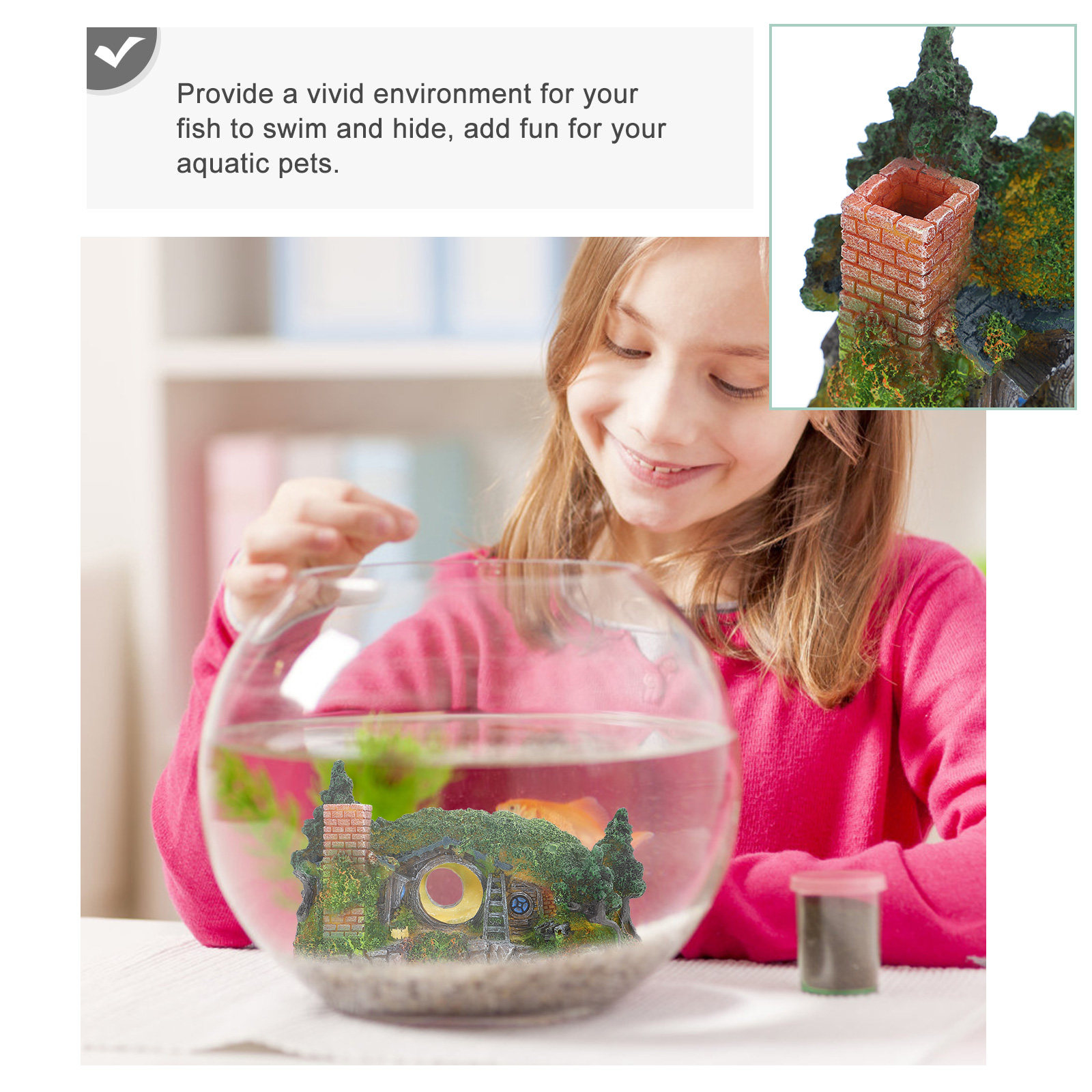 1Pcs Aquarium Ornament Resin F - Aquarium Fish Low Maintenance 评论和价格